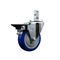 Service Caster 4'' Blue Polyurethane Wheel Swivel 3/4'' Square Stem Caster with Brake SCC-SQ20S414-PPUB-BLUE-PLB-34 - alternate 1